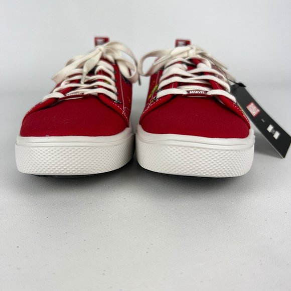 Toms X Marvel Travel Lite Womens Low AOP Marvel Logos Sneakers Red size 6 - Picture 5 of 16